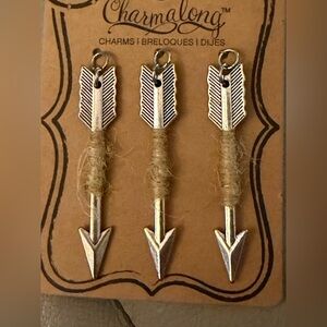 Silver Arrow Charms Set of 3